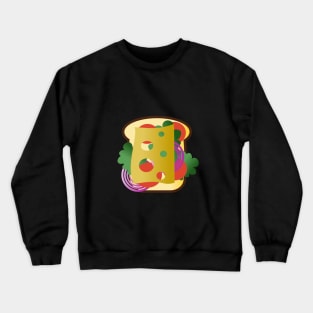 Swiss Cheese Sandwich Crewneck Sweatshirt